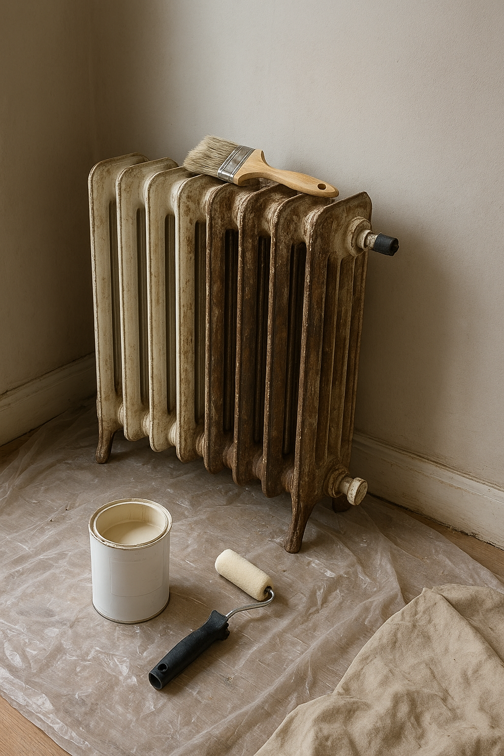 Image de couverture pour l’article "Peindre radiateur en fonte : guide complet et conseils pratiques"