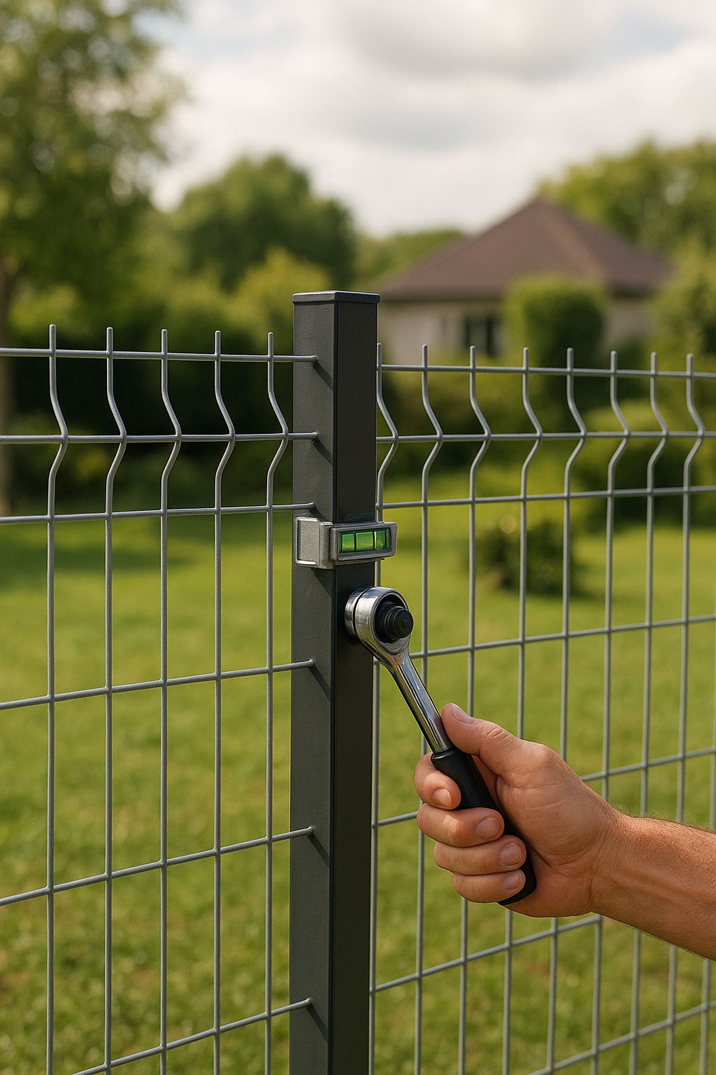 Image de couverture pour l’article "Guide complet pas à pas pour la fixation grillage rigide sur poteau"