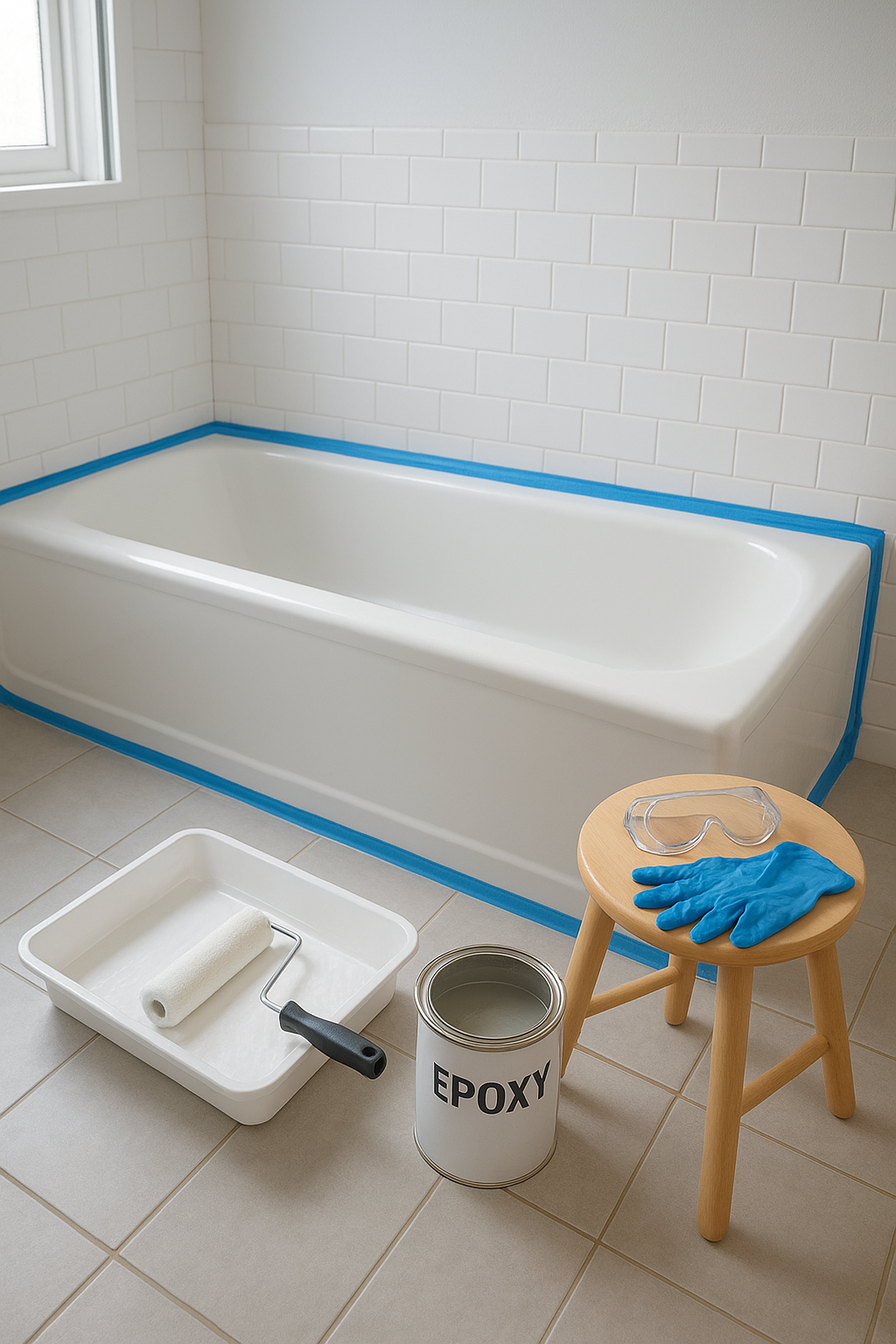 Image de couverture pour l’article "Peindre la baignoire : guide étape par étape du matériel à la finition"